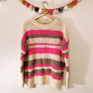 Vine & Love Striped Sweater size Large